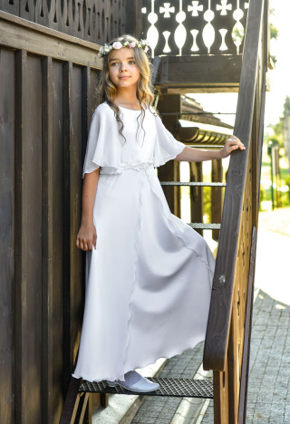 sukienka komunijna z muślinu