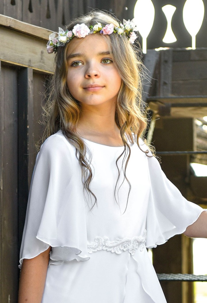 sukienka komunijna muślinowa