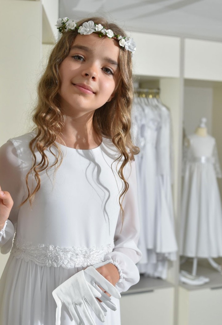 Emma BZ-118 - sukienka komunijna muślinowa