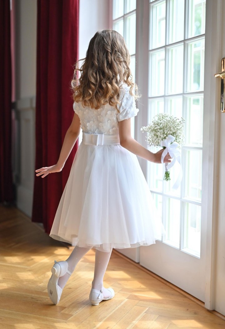 satin communion and special occasion dress