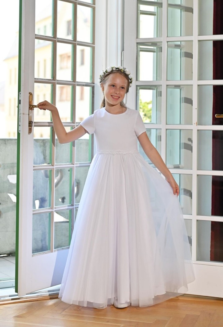 Sukienka komunijna z szyfonem - Tosia 176 - MKMaryla