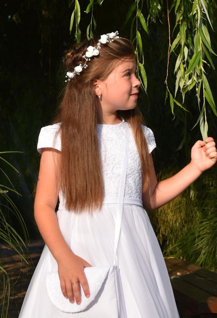 Sukienka do Pierwszej Komunii dla dziewczynki - Tosia 134 - MKMaryla