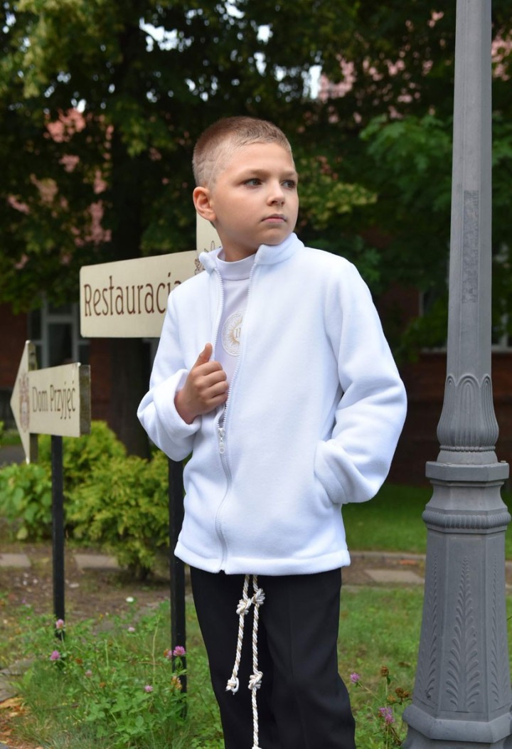 White communion fleece for a boy - MKMaryla
