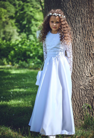 Kommunionskleid für Mädchen - Alicia 027 - MKMaryla