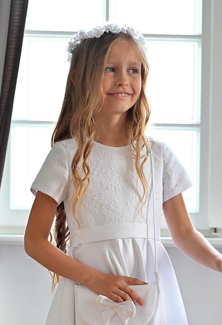 Sukienka do Pierwszej Komunii Świętej dla dziewczynki - Alicja 065 - MKMaryla