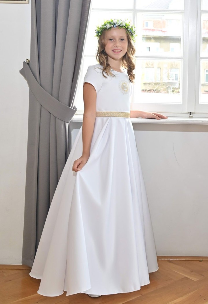Najpiękniejsze sukienki komunijne dla dziewczynek - Elza 025 - MKMaryla