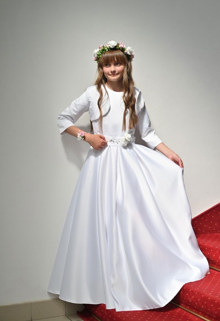 Wspaniała propozycja stroju komunijnego dla dziewczynki - Elza 092 - MKMaryla
