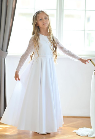 Zjawiskowa sukienka komunijna dla dziewczynki - Elza 172 - MKMaryla