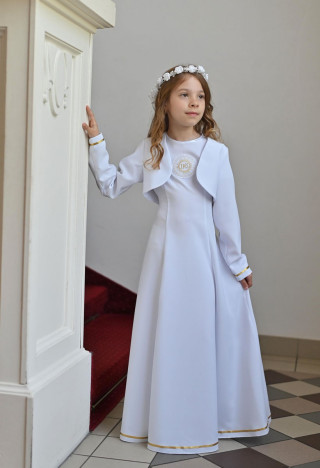 Sukienko alba komunijna z bolerkiem - Celinka 001 - MKMaryla