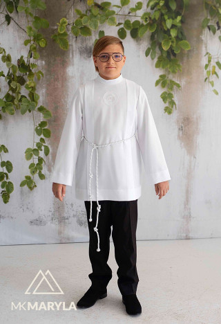 Dłuższa komża komunijna bez zdobień - Tymek 999 - MKMaryla