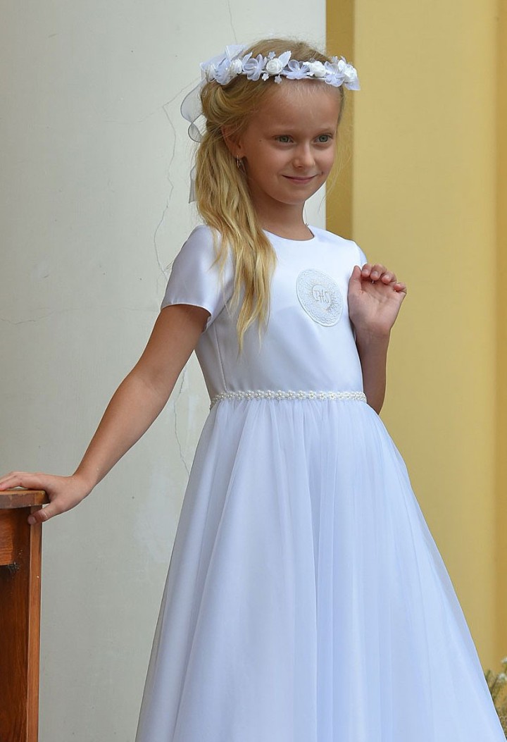 Subtle tulle communion dress - Laura 060 - MkMaryla