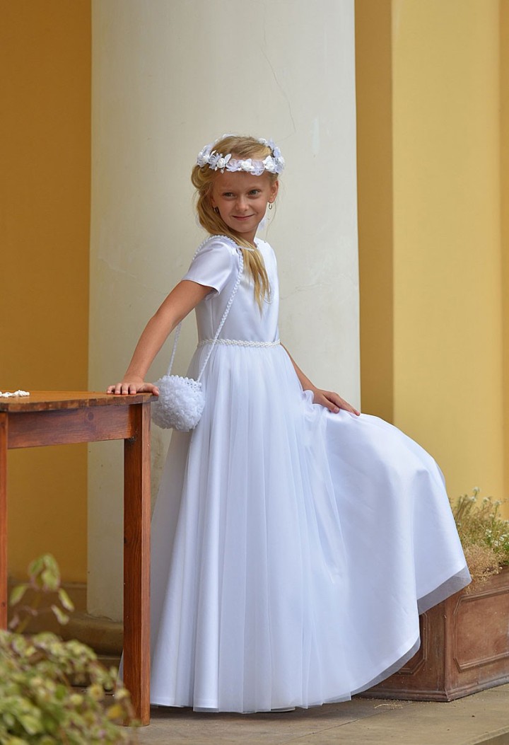 Tulle dress for a special communion day for a girl - Laura 060 - MKMaryla