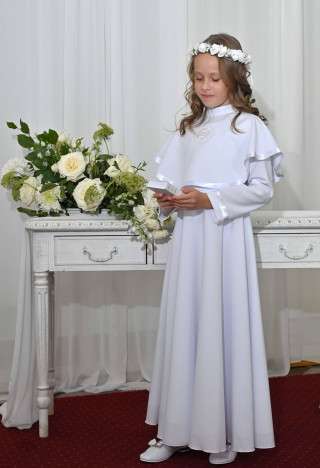 Communion dress with collar - Malwina 159 - MKMaryla