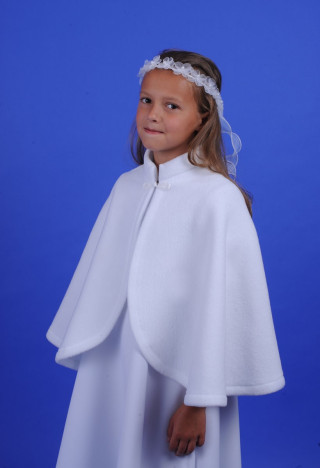 Gładka polarowa peleryna komunijna - MKMaryla