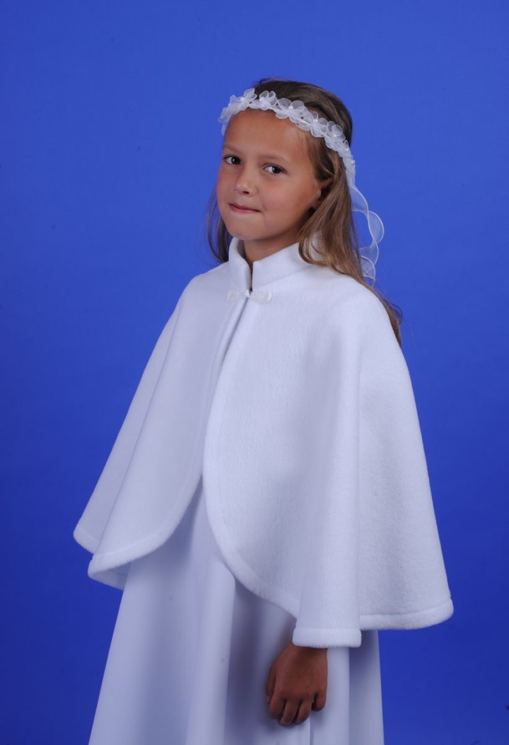 Gładka polarowa peleryna komunijna - MKMaryla