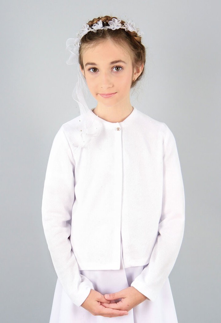 Delicate snow-white communion sweater - MKMaryla