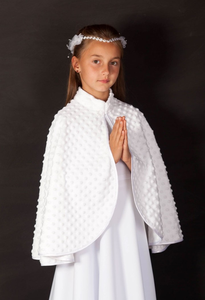 Biała peleryna komunijna minky - MKMaryla