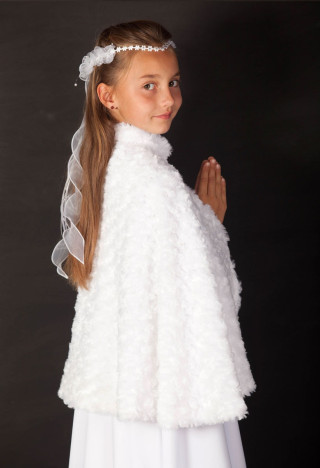 Kommunionmantel aus weichem und angenehmem Stoff Rosen - MKMaryla