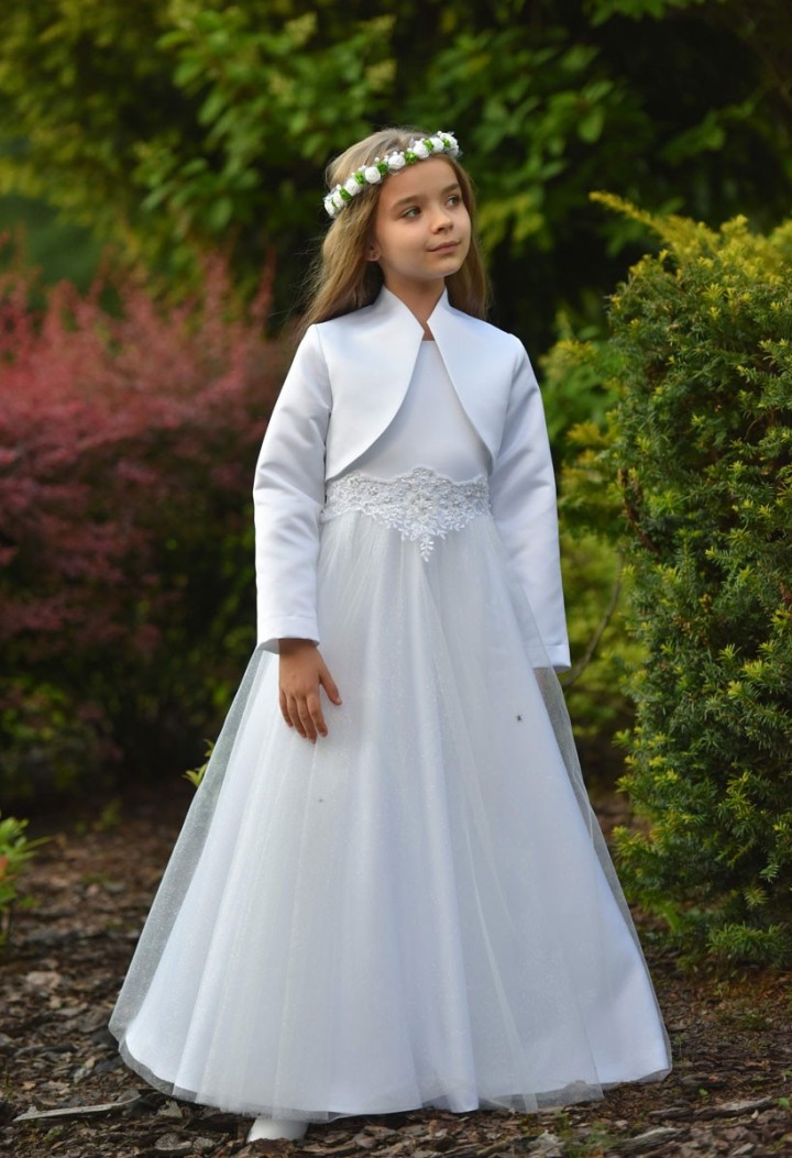 Bolero aus Satin passt perfekt zu Erstkommunionskleidern - MKMaryla