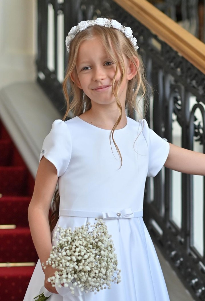 Delikatna i dziewczęca sukienka komunijna - Elza 170 - MKMaryla