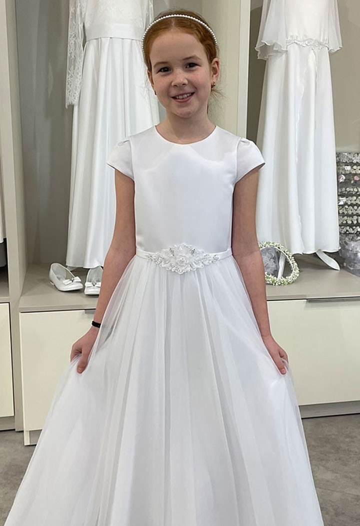 Tiulowa sukienka na święto komunijne - Laura 091 -MKMaryla