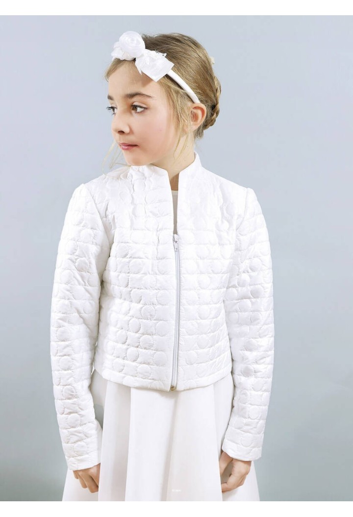 Biała kurteczka komunijna pikowana - MKMaryla