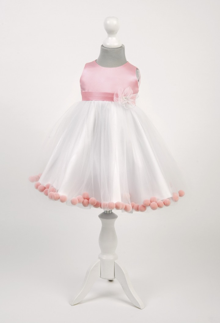 Sukienka Dzwoneczek róż do chrztu - sukienka na roczek - MKMaryla