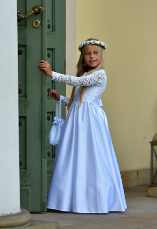 satin dress for communion