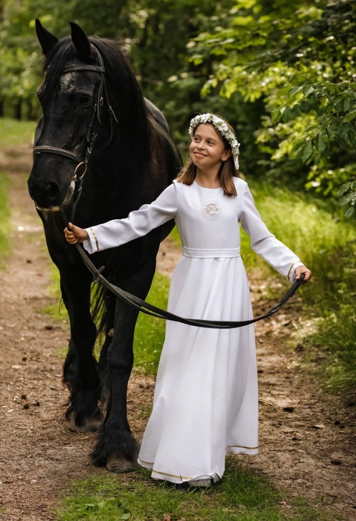 communion dress alb long sleeve