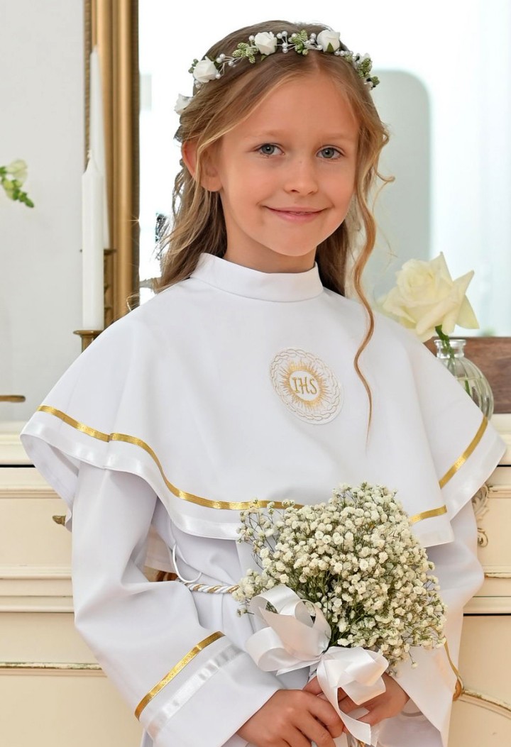 Szyta na wymiar alba komunijna dla dziewczynki Hania 021 od MK Maryla