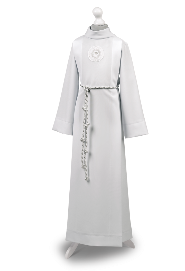 Andrzej 999 -Długa alba komunijna szyta na miarę -producent  MK Maryla