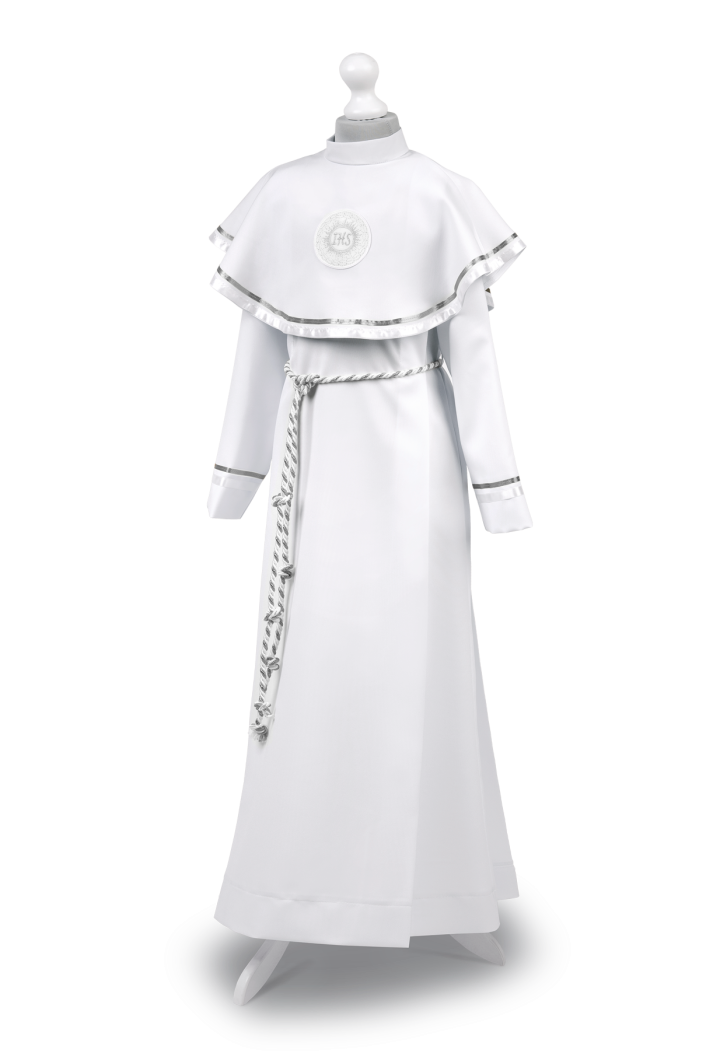 Długa alba komunijna z kołnierzem Dominik 021 - MKMaryla