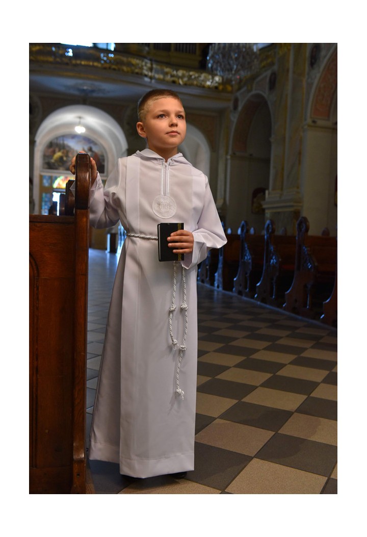 Alba długa komunijna dla chłopca kapturem - Jan 010 - MKMaryla