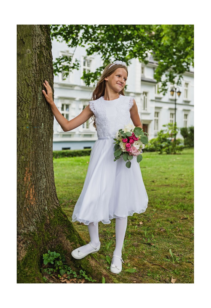 white chiffon after-wedding dress - MK Maryla