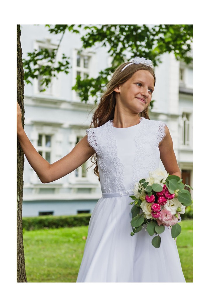 biała sukienka dziewczęca na wesele