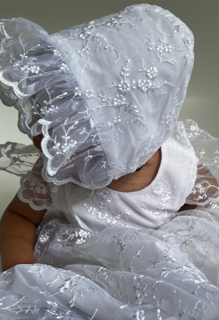 lace christening cap