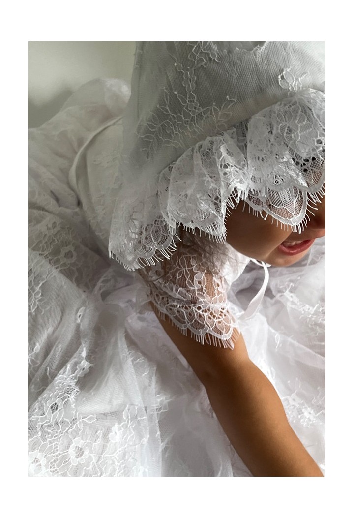 lace christening cap