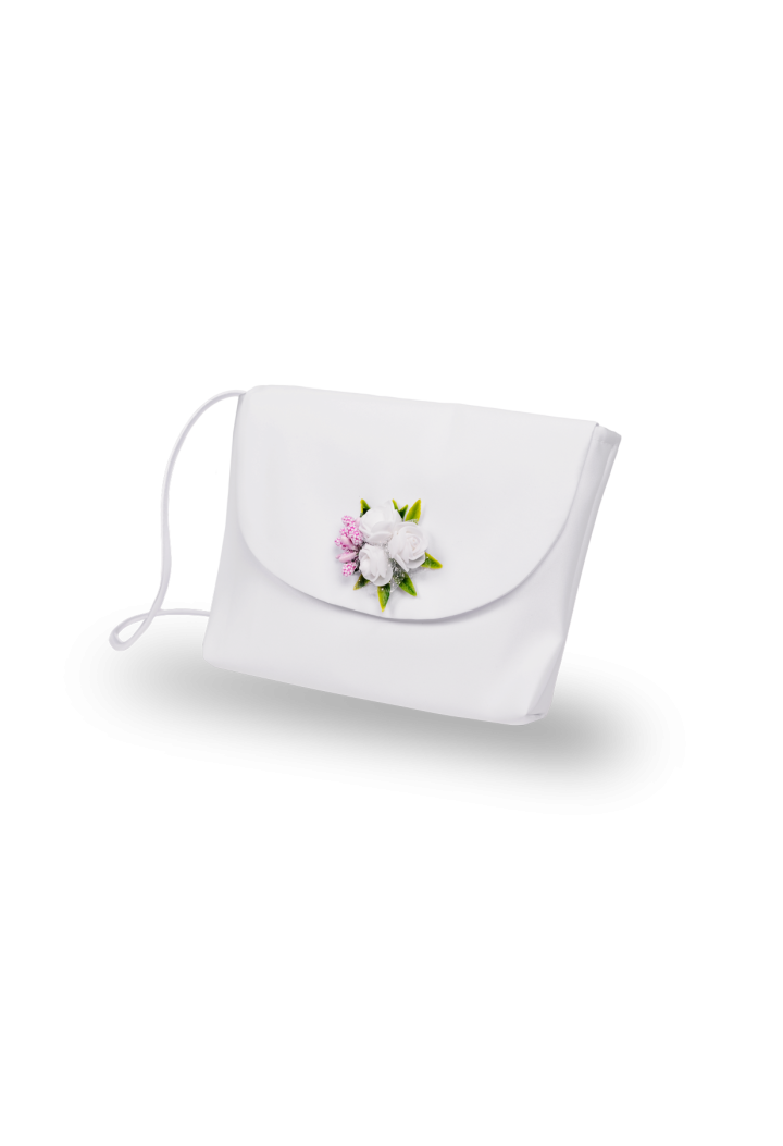 Kommunionbeutel mit rosa Blumen - MKMaryla