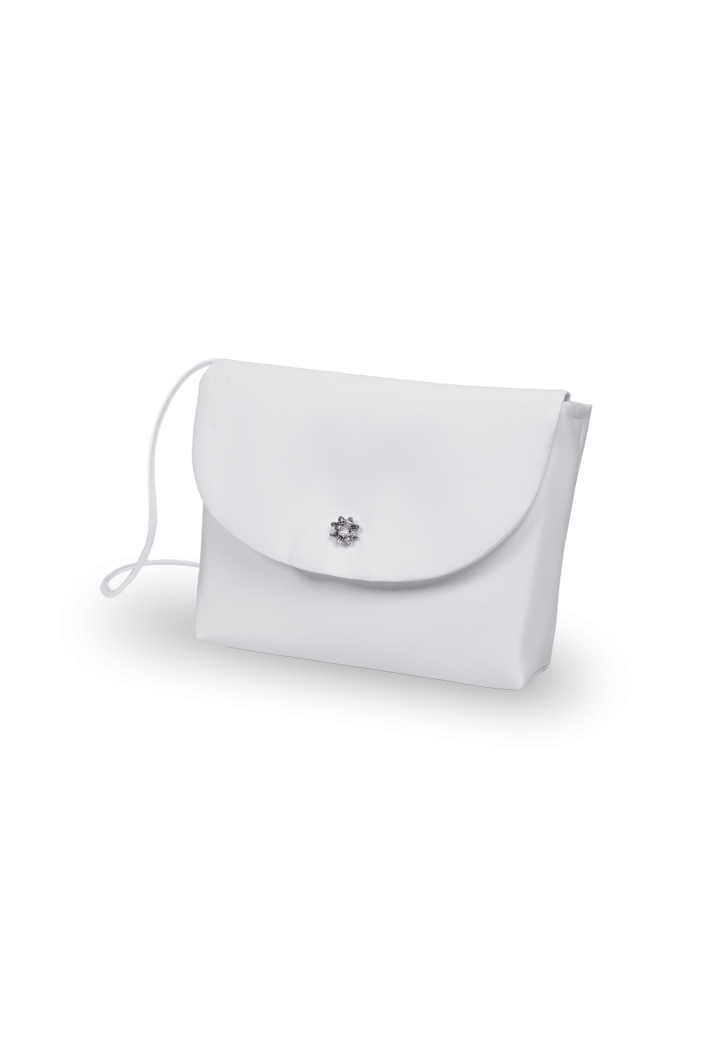 Satin 170 envelope bag for communion with flower - MKMaryla