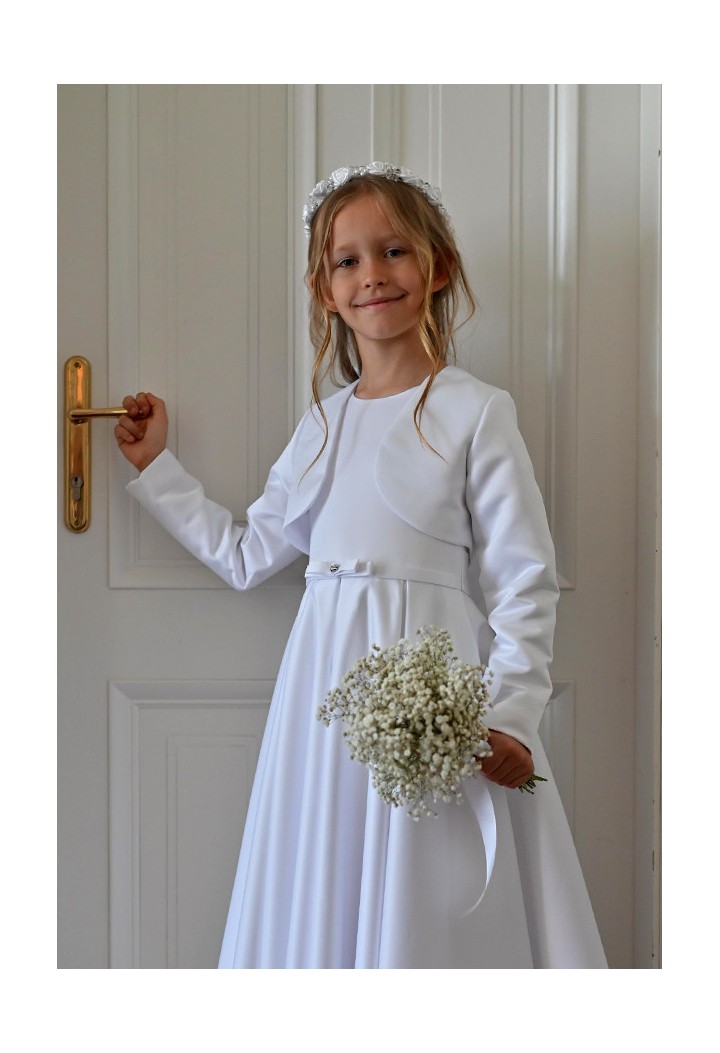 Satin bolero - the perfect finishing touch to a communion outfit. MKMaryla