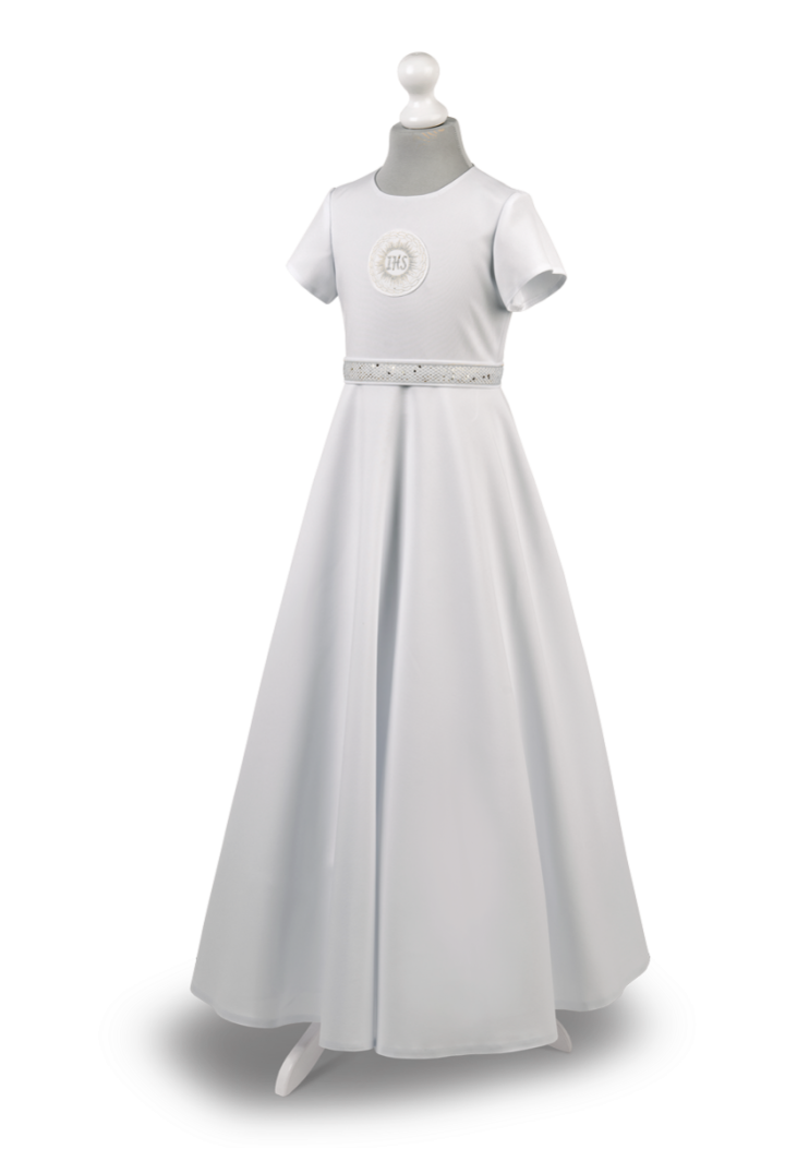 Kommunionskleid mit silbernen Accessoires - Marta SR 025 - MKMaryla