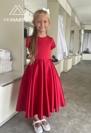 Wizytowa sukienka satynowa