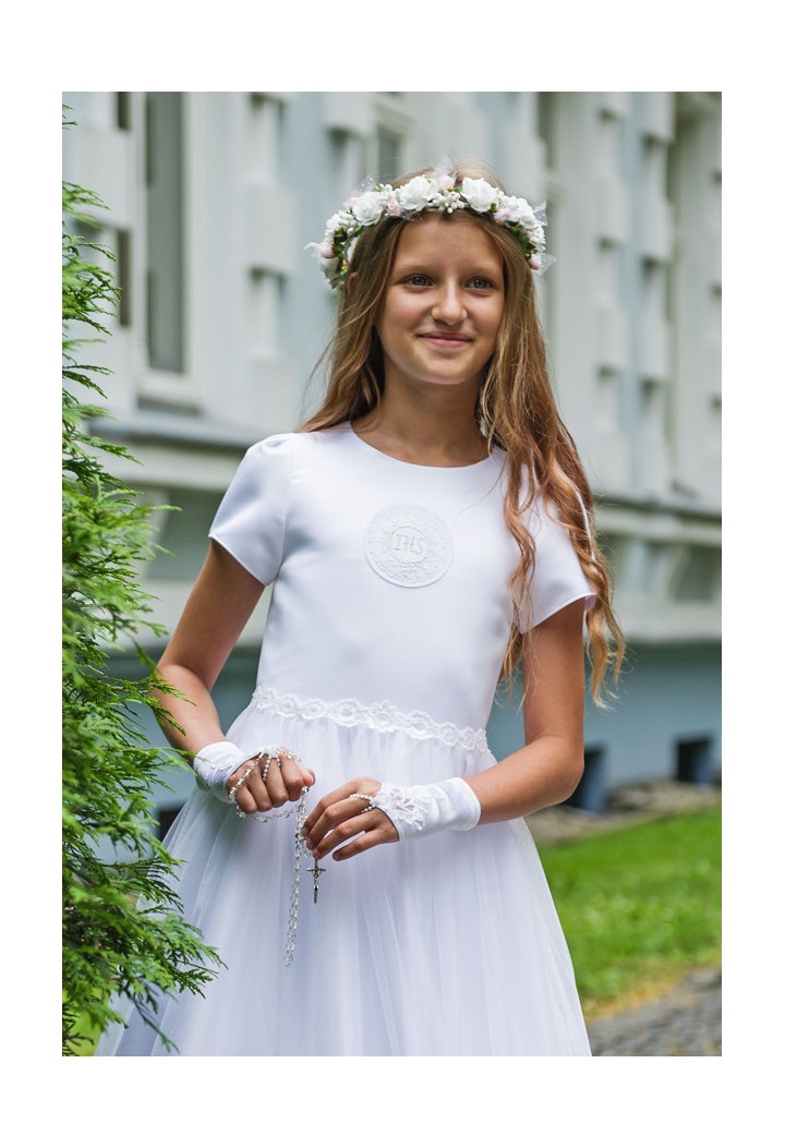 sukienka do komunii satynowa