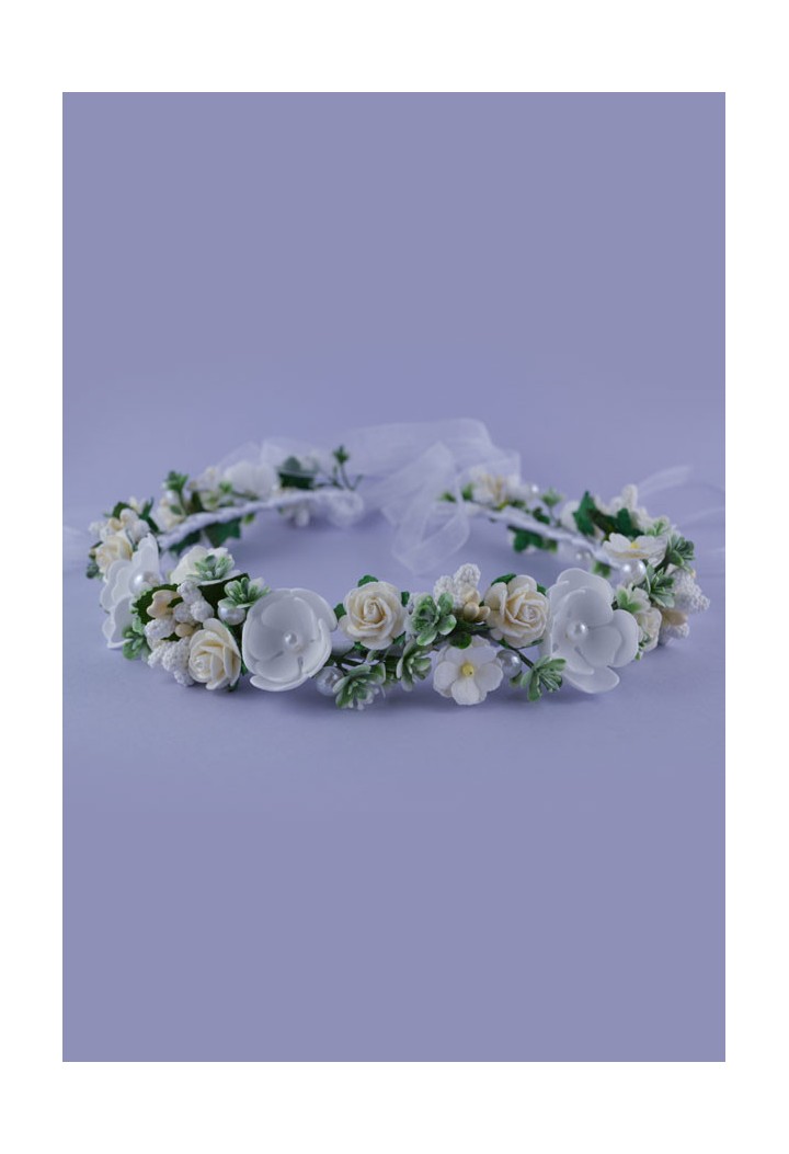 Wianek komunijny jak z żywych kwiatów - MK Maryla