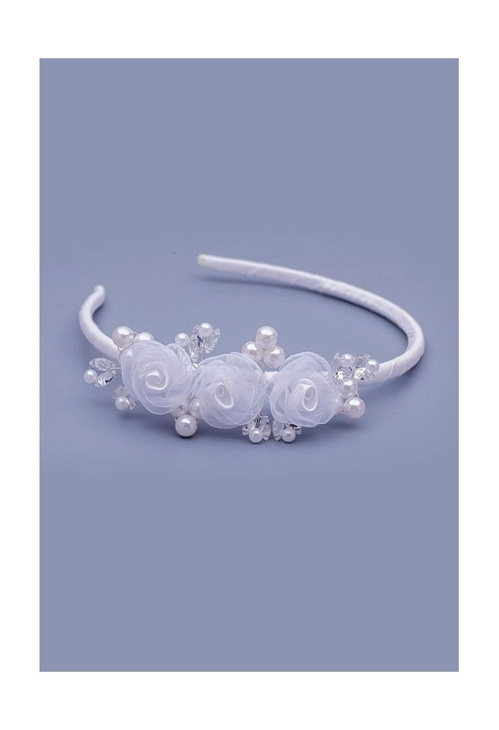 Kommunionband mit weißen Blumen von MK Maryla