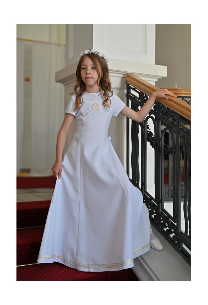 Sukienko alba komunijna dla dziewczynki z bolerkiem - Celinka 120 - MKMaryla