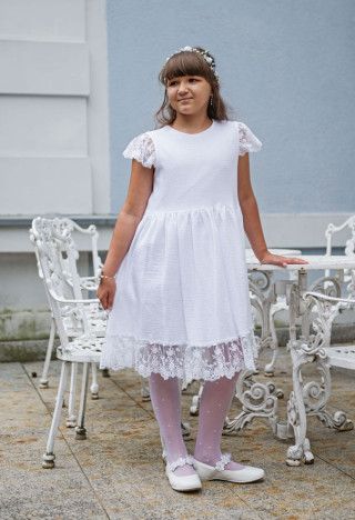 sukienka muślinowa dla dziewczynki szyta na miarę