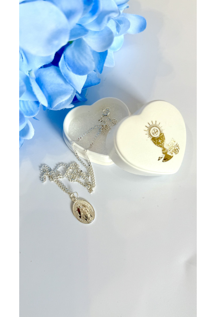 Cudowny Medalik na Pierwszą Komunię Świętą – Srebro PR.925, waga 1,6 g