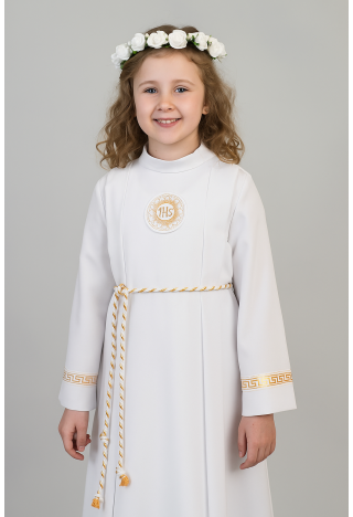 Hania 009 Prosta alba komunijna dla dziewczynki, na miarę - MK Maryla