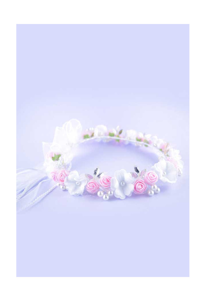 Kommuniongirlande rosa